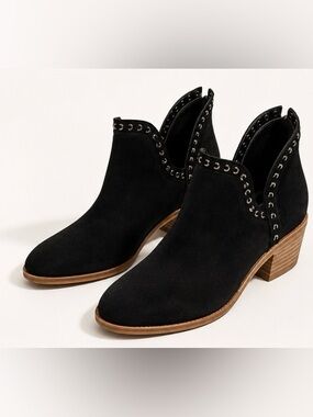 Vince Camuto Black Studded Ankle Boots